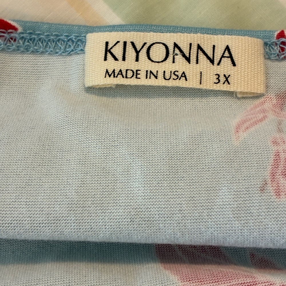 Kiyonna Vienna Maxi Dress 3X Cherry Blossom Print NWT - Picture 11 of 14